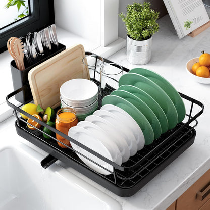 Compact Dish Drying Rack for Small Kitchens
