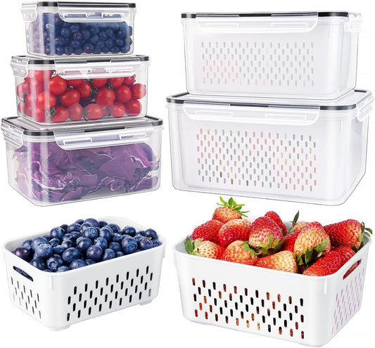 Fruit Storage Containers with Removable Colander