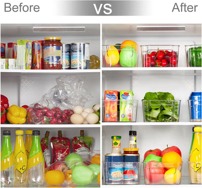 Clear Refrigerator Organizer Bins Set image 4