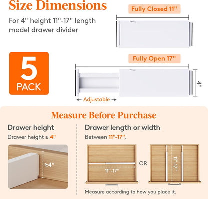 Adjustable Clothes Drawer Dividers image 2