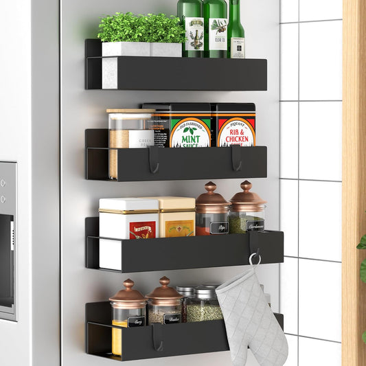 Magnetic Spice Rack Organizer for Refrigerator Side
