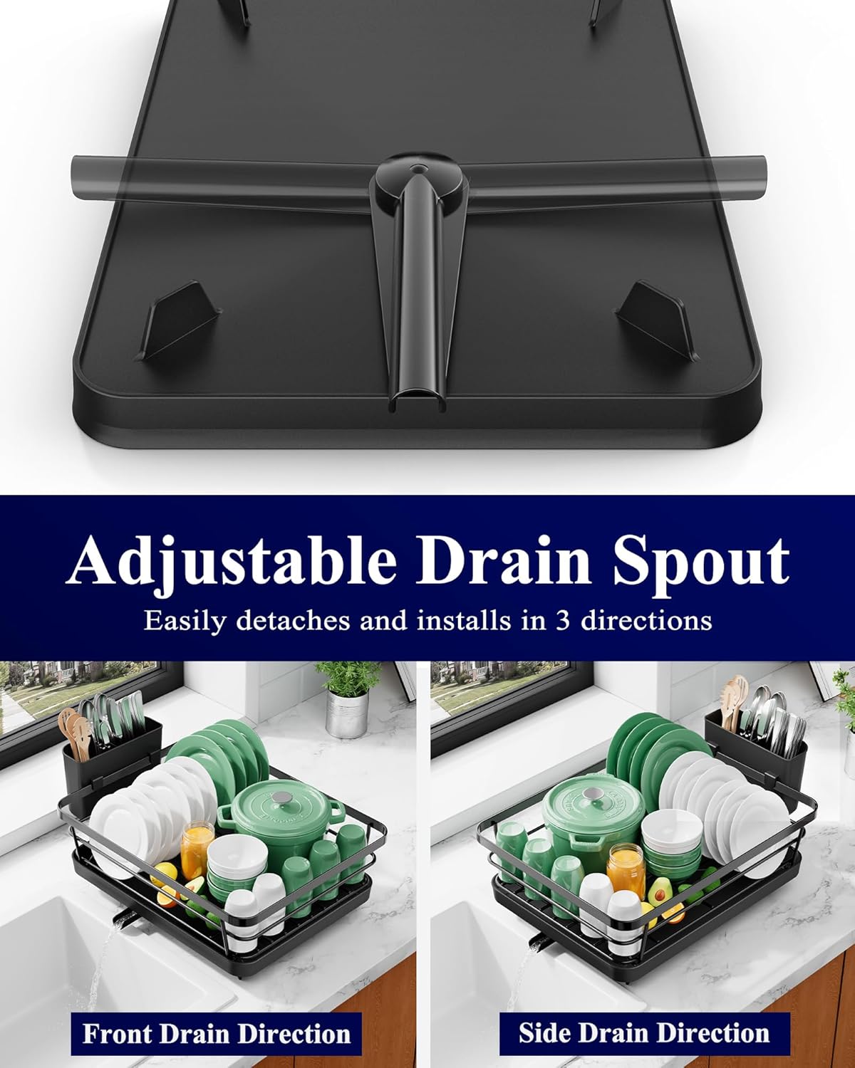 Compact Dish Drying Rack for Small Kitchens image 4