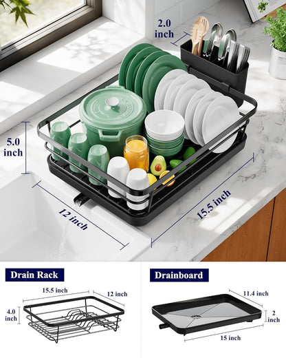 Compact Dish Drying Rack for Small Kitchens image 5