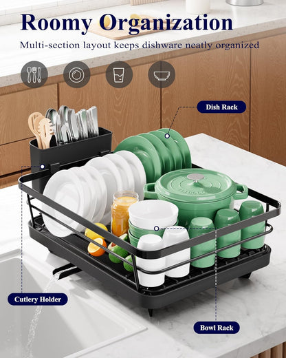 Compact Dish Drying Rack for Small Kitchens image 2