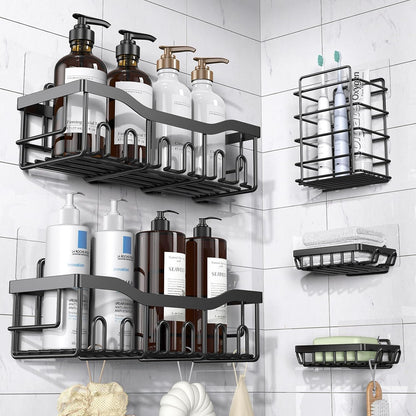 Adhesive Shower Caddy Set