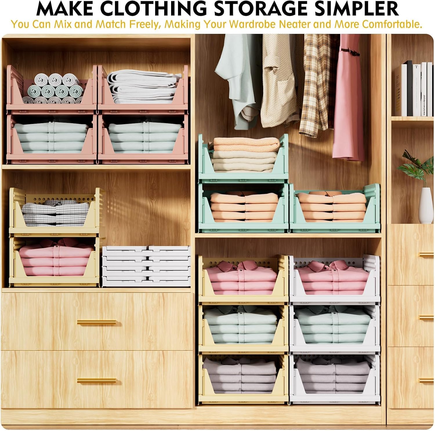 Stackable Closet Storage Baskets image 4
